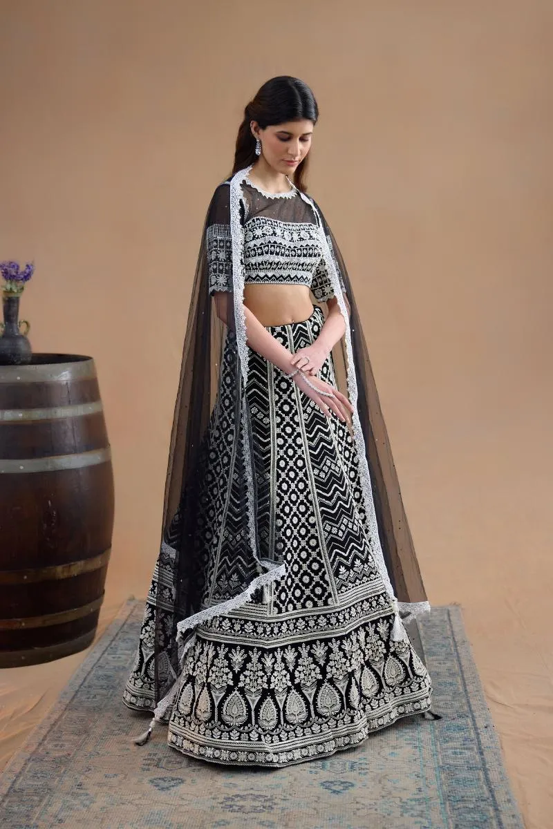Midnight Black Lehenga
