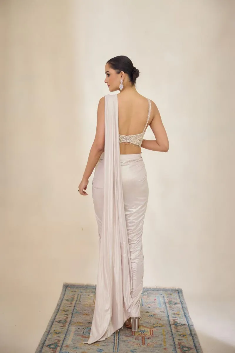 Champagne Drape Saree