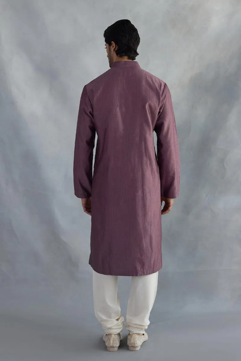 Lilac Cotton Kurta Set