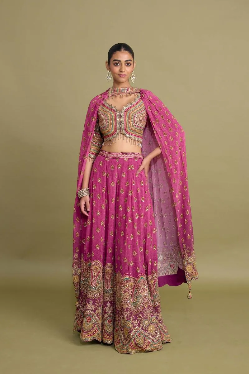 Mulberry Pink Sharara Set