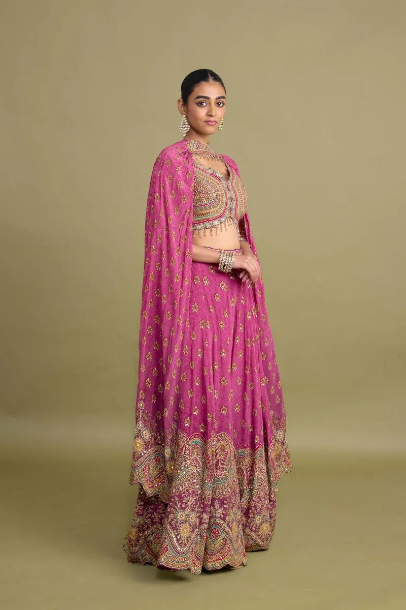 Mulberry Pink Sharara Set