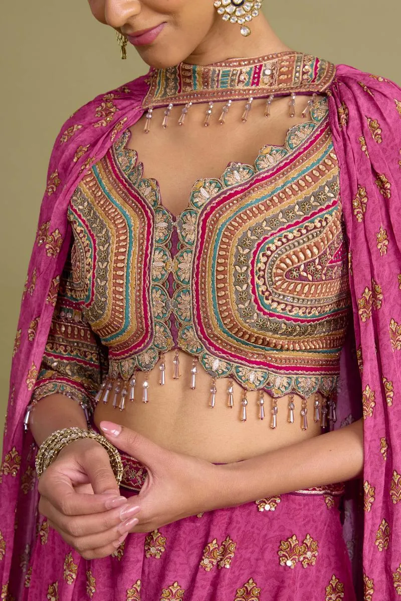Mulberry Pink Sharara Set