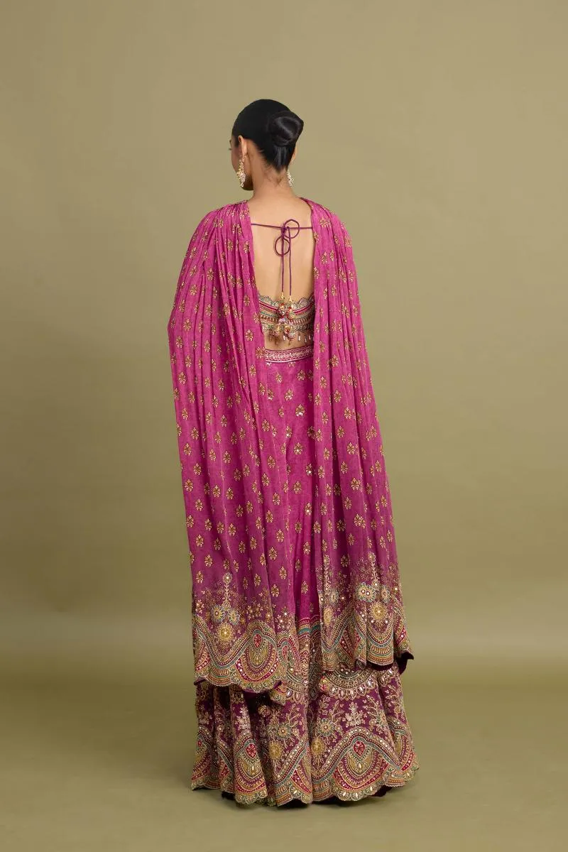 Mulberry Pink Sharara Set