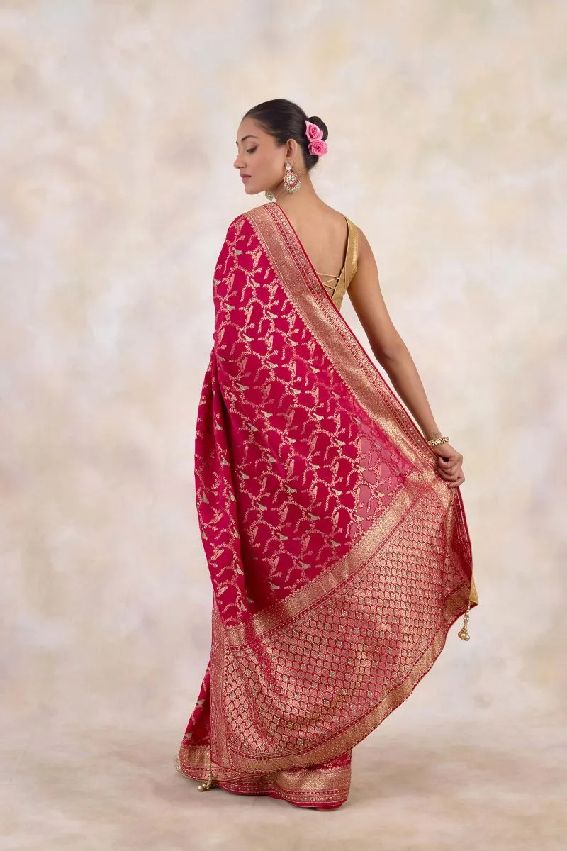 Rich Garnet Georgette Saree