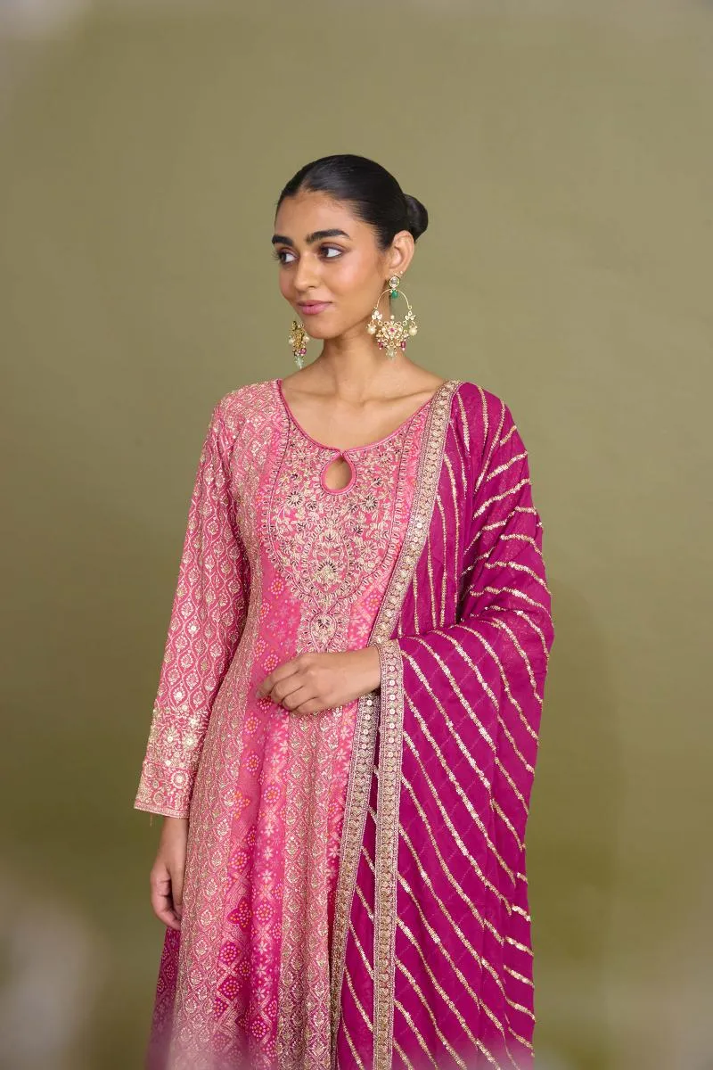 Deep Plum Sharara Set