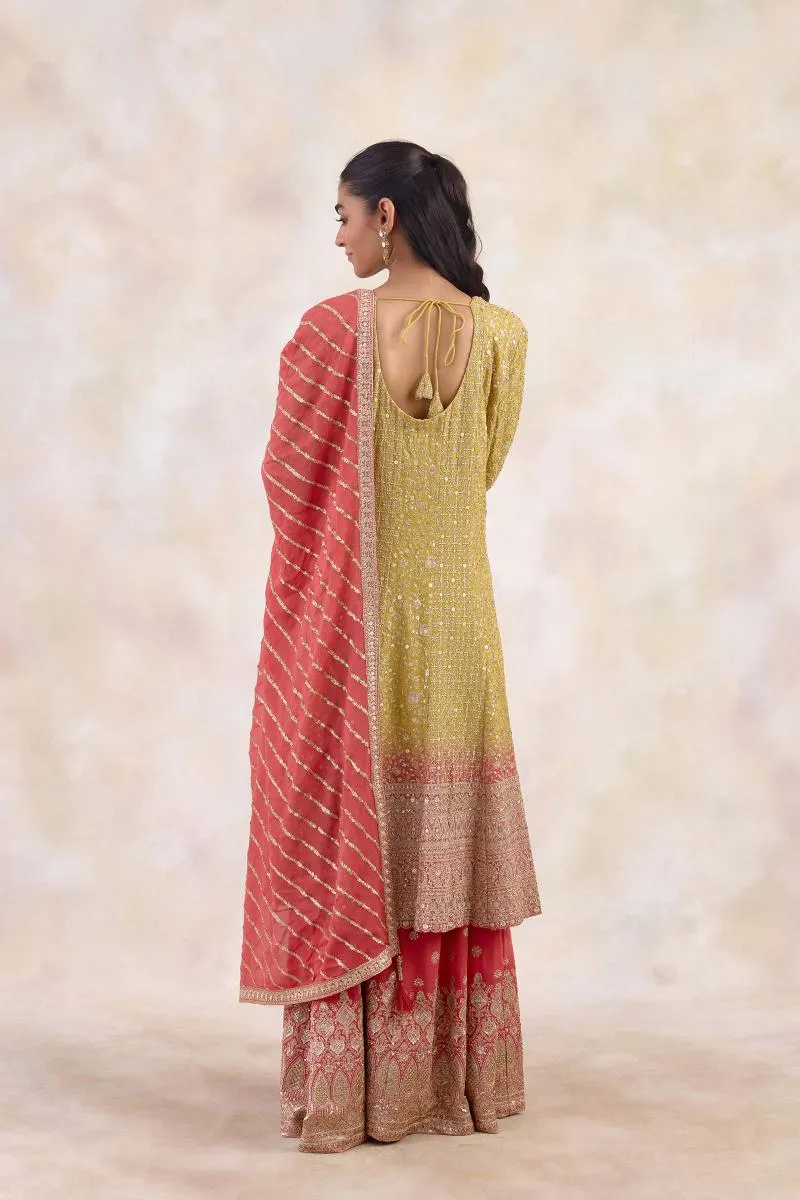 Honey Mustard Sharara Set