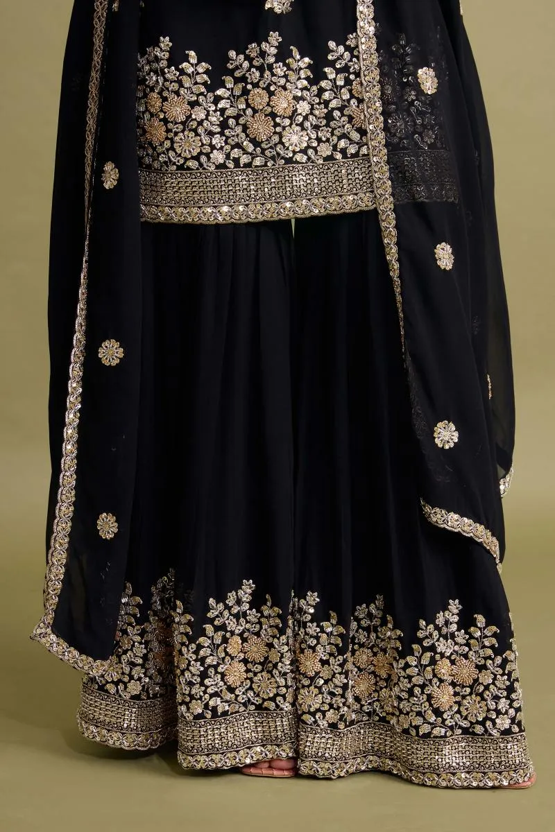 Ink Black Garara Set