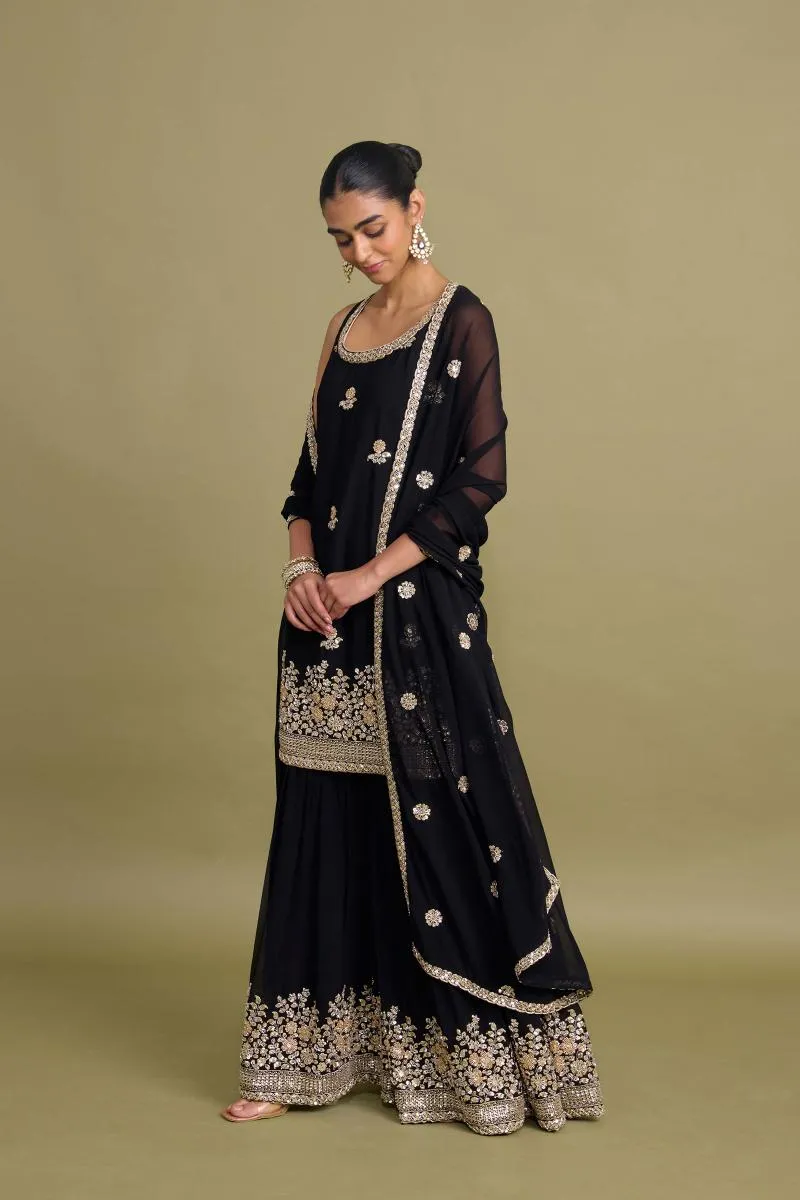 Ink Black Garara Set