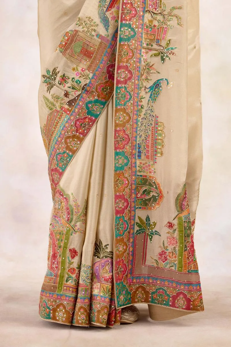 Honey Sand Crepe Saree