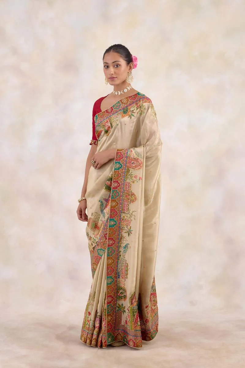 Honey Sand Crepe Saree
