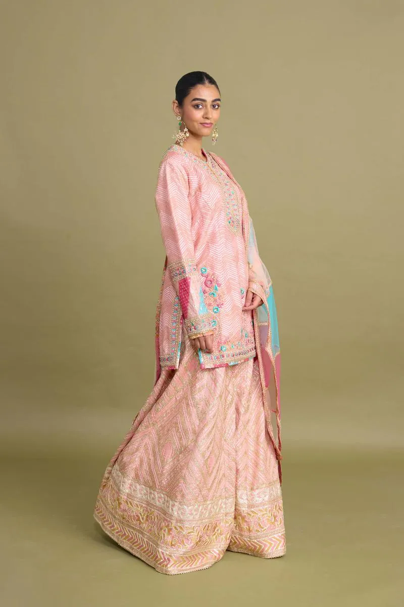 Desert Pink Sharara Set