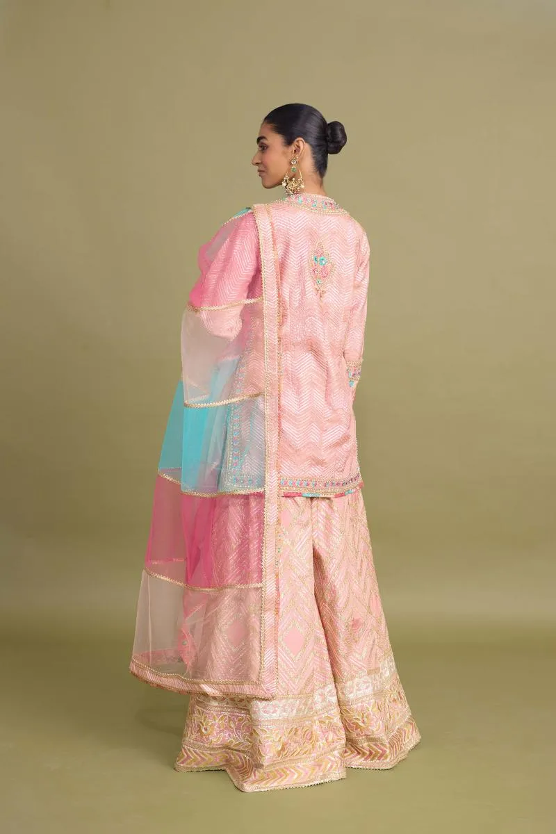 Desert Pink Sharara Set