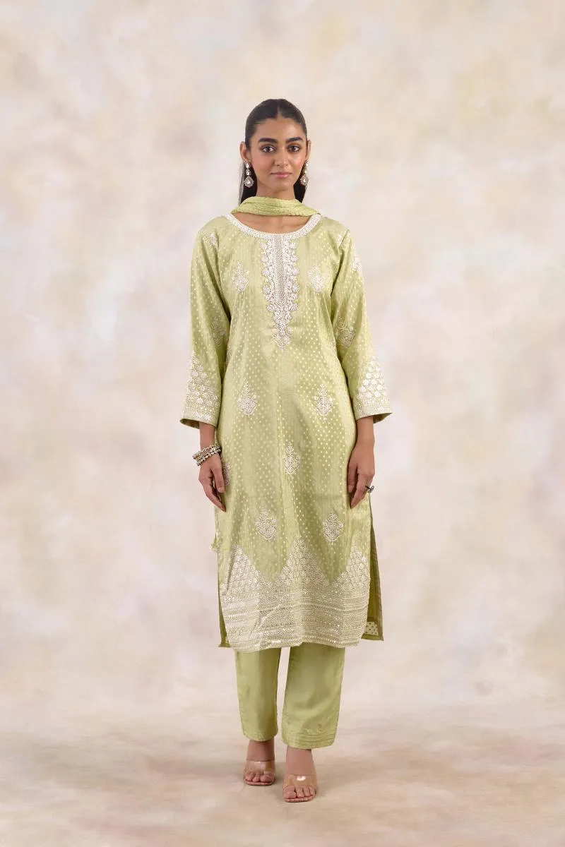 Beige-Yellow Suit Set
