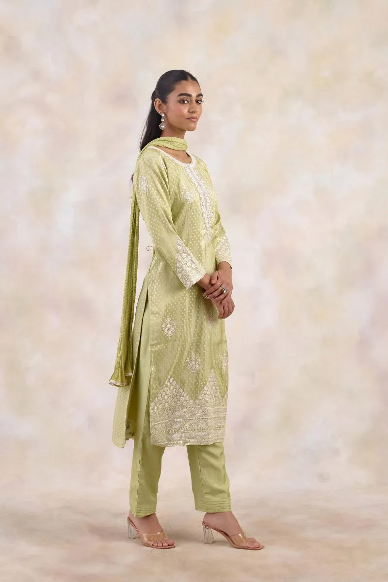 Beige-Yellow Suit Set