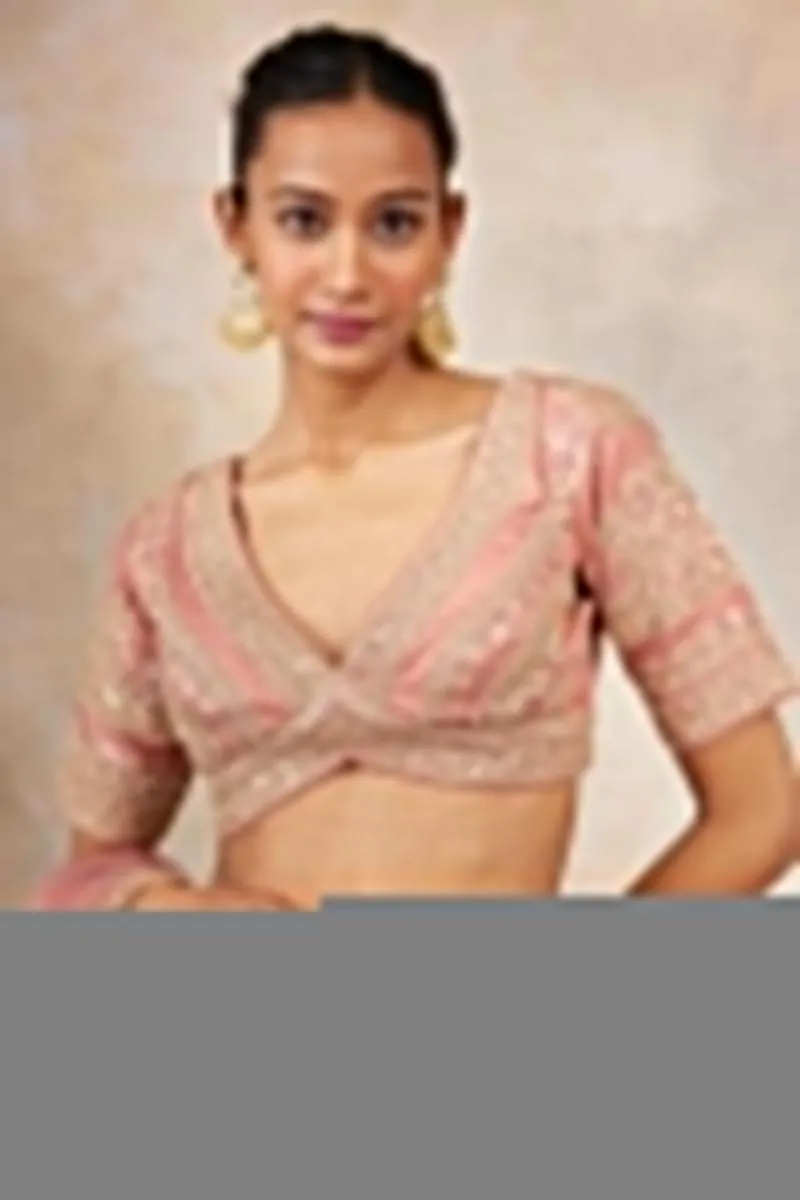 Dusty Pink Banarasi Paithni Lehenga