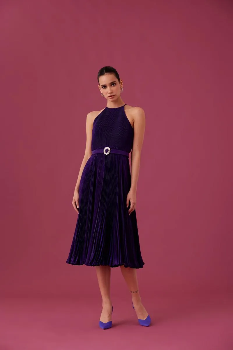 MEDHA BATRA - Phantom Violet Satin Dress