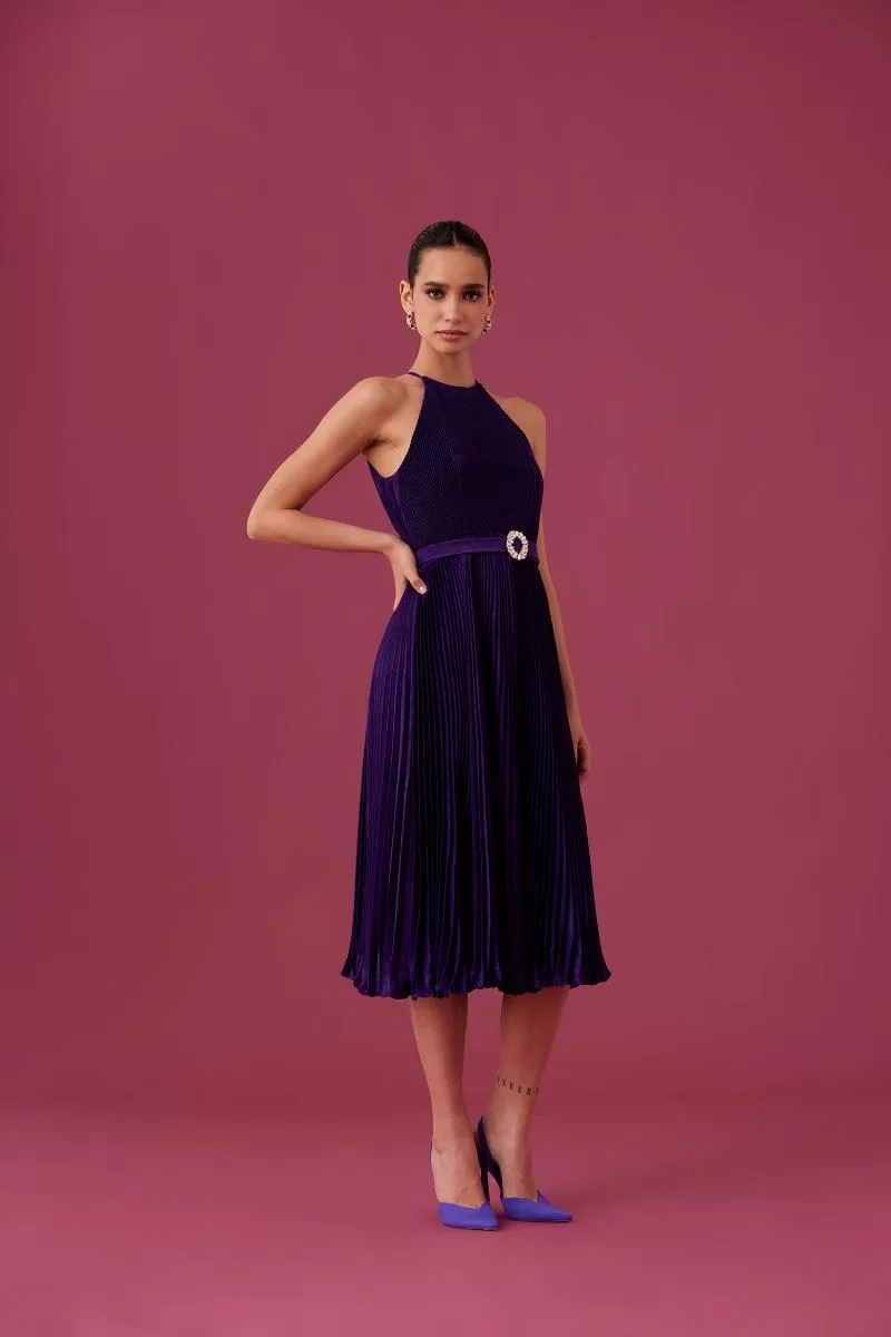 MEDHA BATRA - Phantom Violet Satin Dress