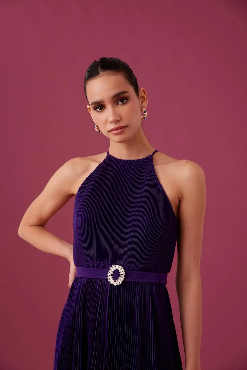 MEDHA BATRA - Phantom Violet Satin Dress