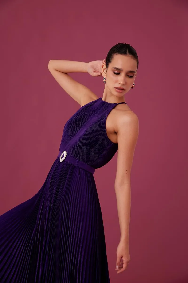 MEDHA BATRA - Phantom Violet Satin Dress