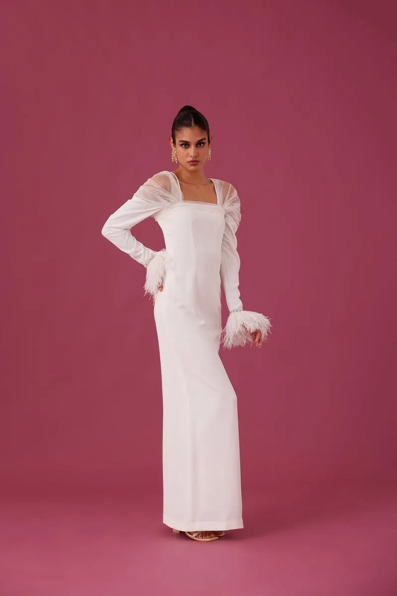 MEDHA BATRA - Ivory Crepe Dress