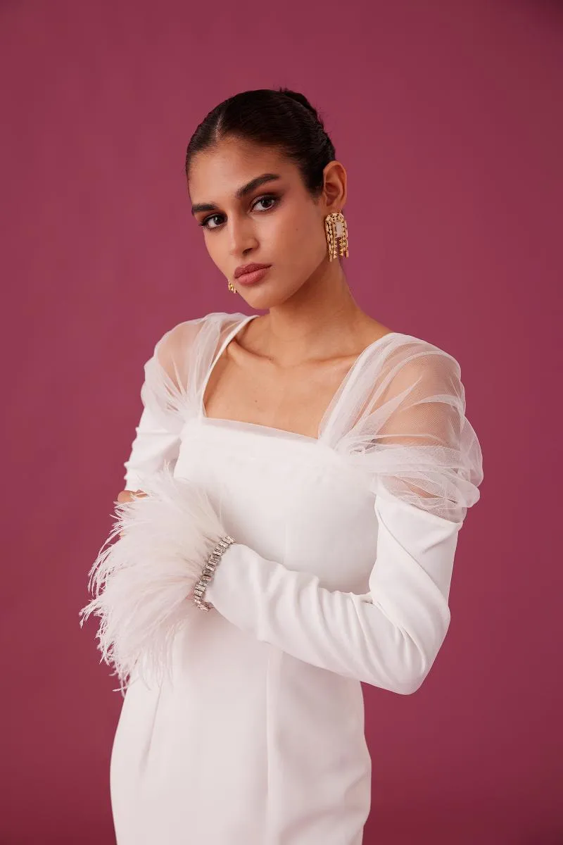 MEDHA BATRA - Ivory Crepe Dress