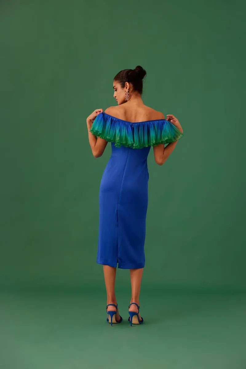 MEDHA BATRA - Cobalt Blue Satin Dress