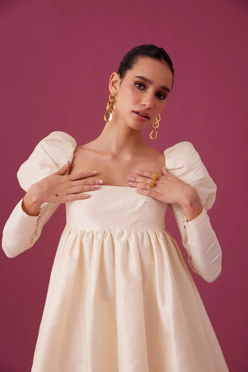 MEDHA BATRA - Ivory Raw Silk Dress