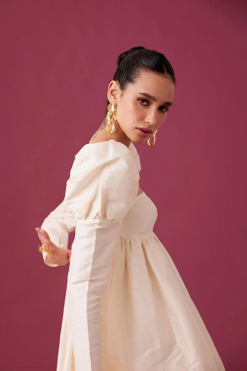 MEDHA BATRA - Ivory Raw Silk Dress
