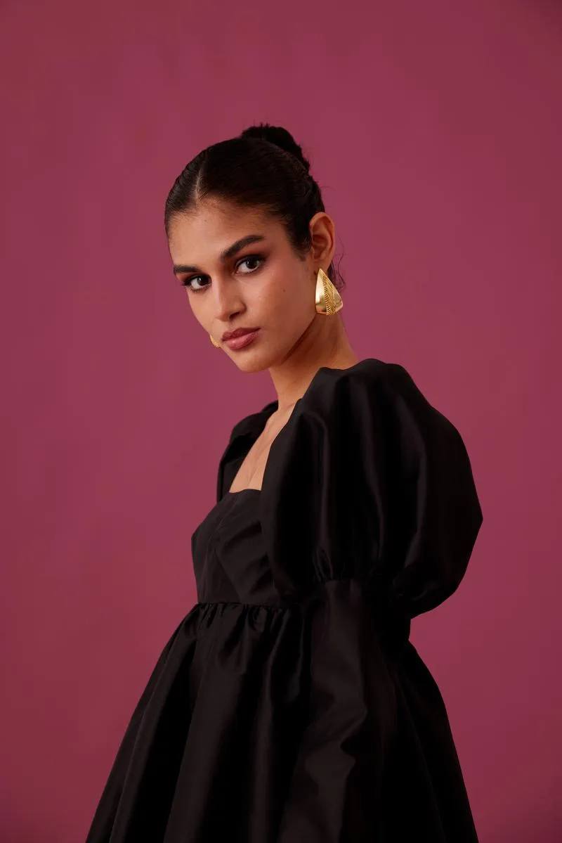 MEDHA BATRA - Black Tafetta Dress