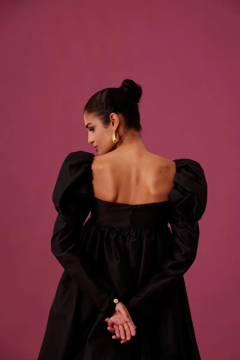 MEDHA BATRA - Black Tafetta Dress